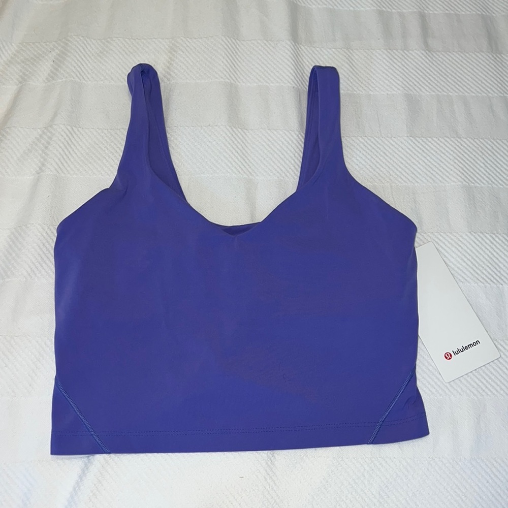 lululemon athletica Purple Scoop Neck Cropped Tank